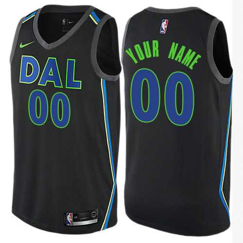 Men & Youth Customized Dallas Mavericks Black Nike City Edition Jersey